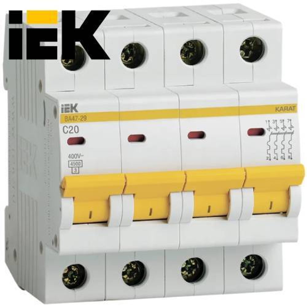 Автоматический выключатель IEK 4-Р 20А