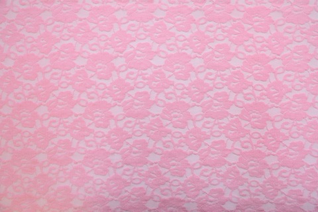 Гипюр стрейч розовый