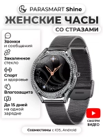 Смарт часы PARASMART Shine V66 (миланский браслет, черный)