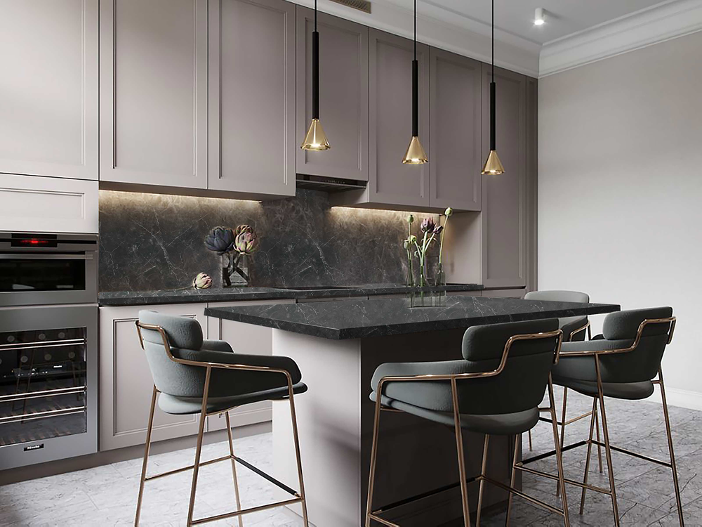 Столешница Даркстоун 1 кат 3050*600*40 \3122\