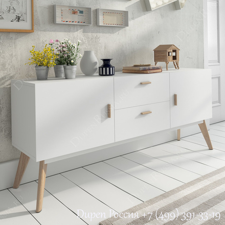 Буфет DUPEN W-900 Белый полуматовый