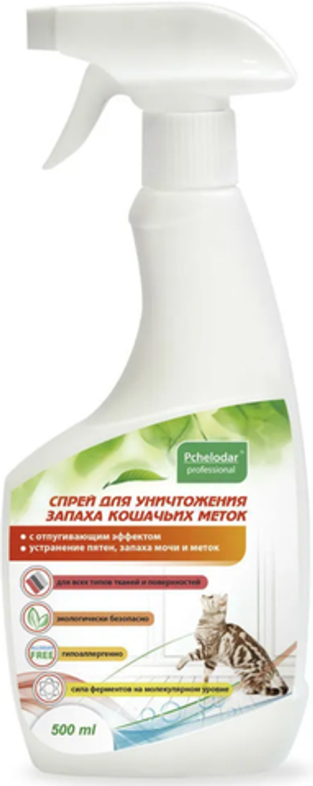 Спрей для уничтожения запаха кошачьих меток 500мл. (Pchelodar)
