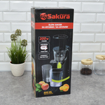 Соковыжималка шнековая 200Вт SA-6513WBK