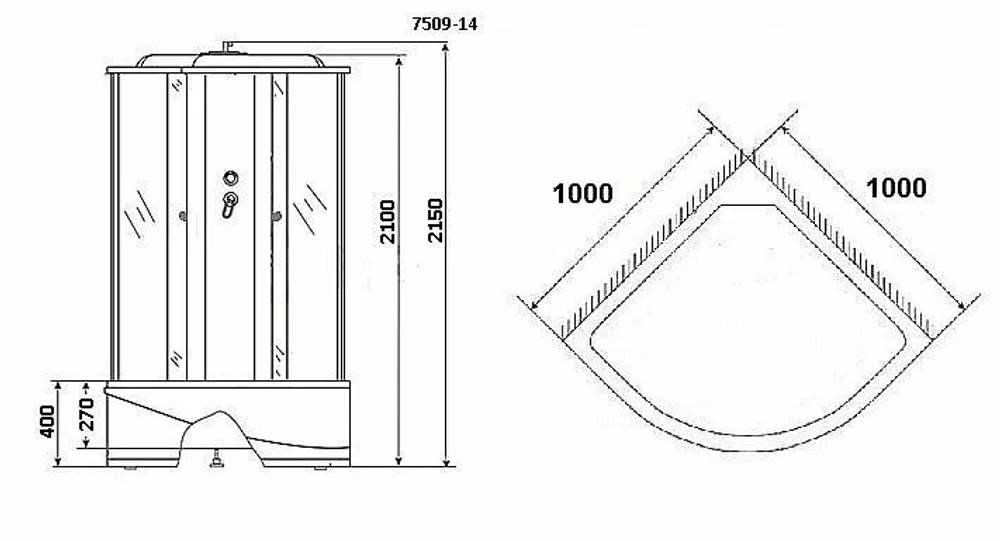 Душевая кабина Niagara Eco NG-7509 100х100