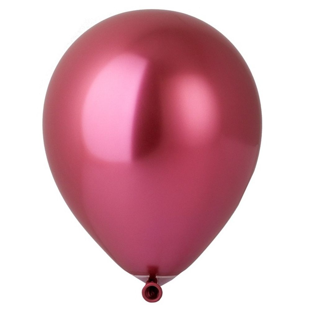 Воздушные шары Весёлая Затея, хром красный, 50 шт. размер 5&quot; #1102-2407