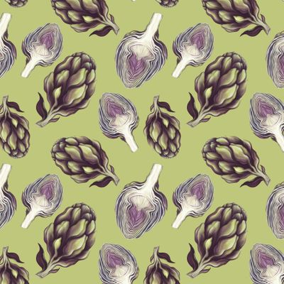 Артишок на зелёном