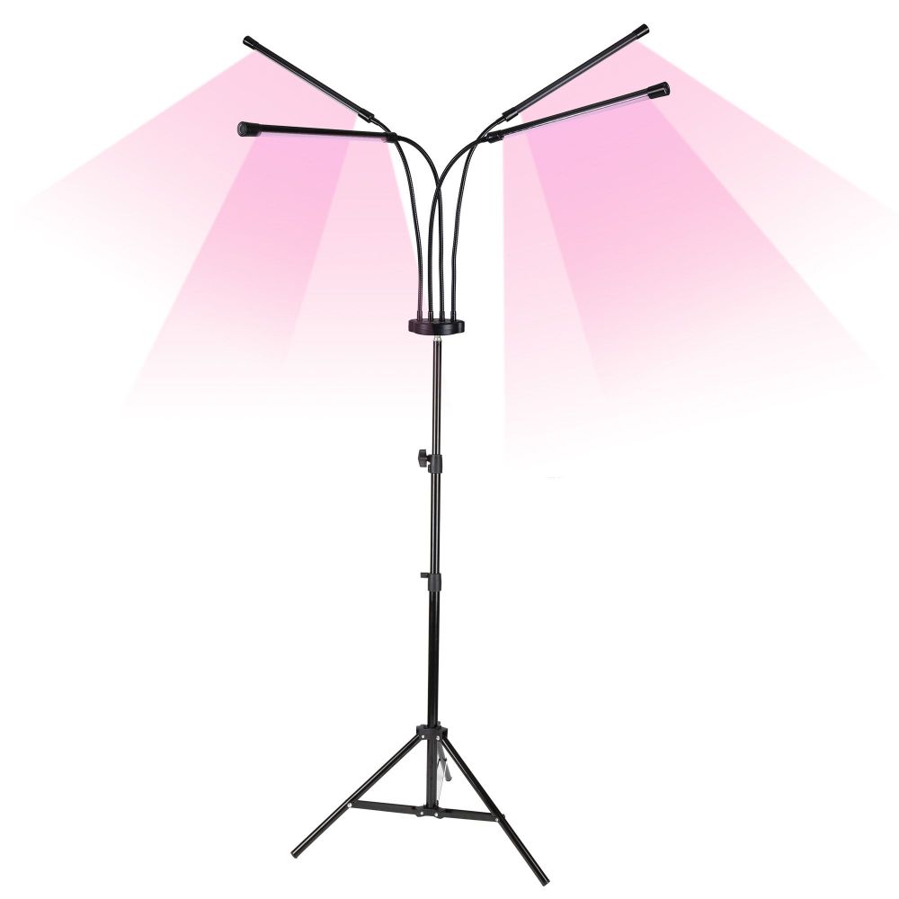 ULT-P32-36W-SPLE-TM-40 IP40 BLACK QUAD Светильник для растений светодиодный с таймером. на штативе. Спектр для фотосинтеза. TM Uniel