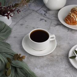 Чайная пара 130 мл белая d 6,9 см h5,2 см фарфор Stackable P.L. Proff Cuisine [4]