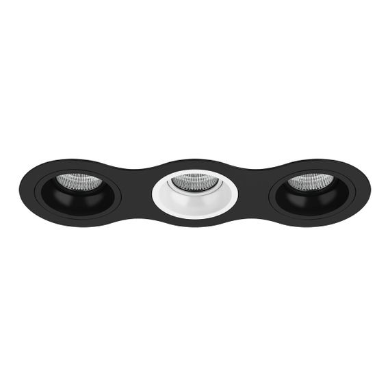 Комплект из светильников и рамки Lightstar Domino Round (214637+214607+214606+214607) D637070607