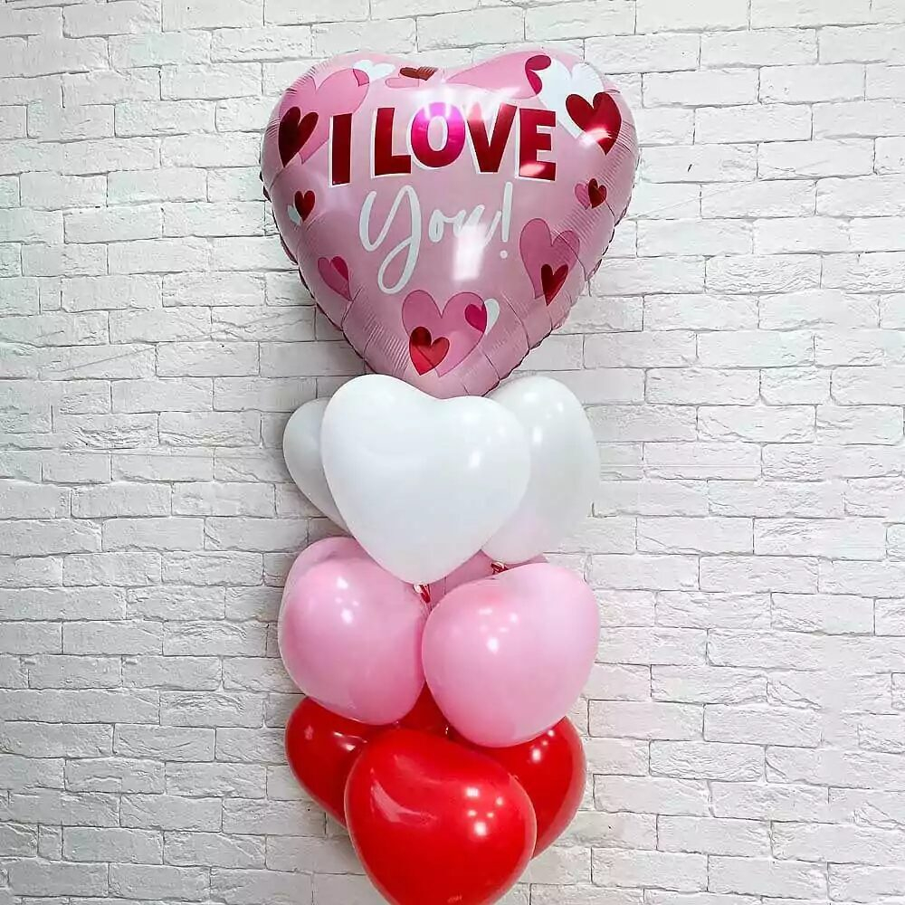 Сет ярких воздушных сердец для влюбленных_1