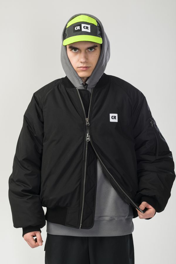 Бомбер Зимний Bomber Wide Черная - фото 1