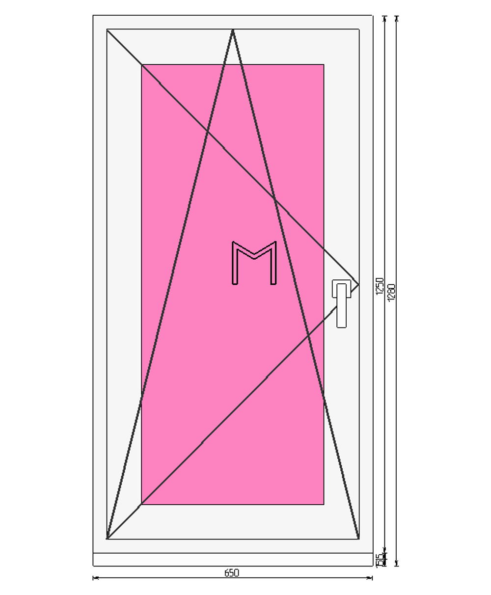 Пластиковое окно 1250 х 650 ТермА Эко + Москитная сетка