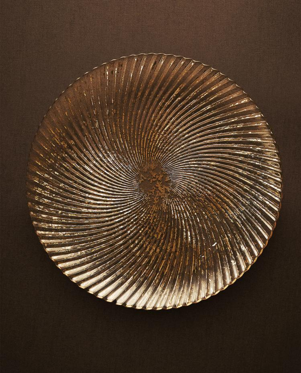 ZARA HOME НОВОГОДНЕЕ БЛЮДО ИЗ БЛЕСТЯЩЕГО СТЕКЛА, СЕРЕБРЯНЫЙ