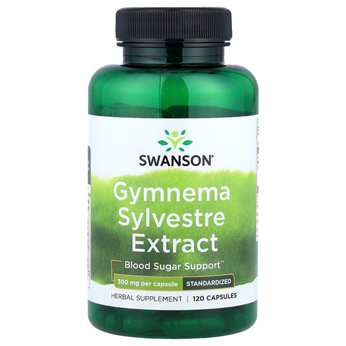 Swanson, джимнема (Gymnema sylvestre), стандартизованный экстракт, 300 мг, 120 капсул