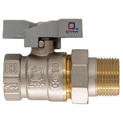 Кран CTM шар. 1 с накид. гайкой бабочка СТАНДАРТ CWAFM001