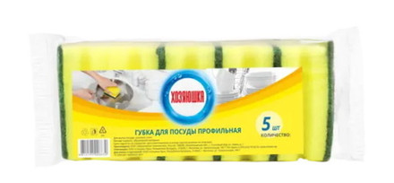 Губки для посуды "Хозяюшка" 85х64х42 мм 5шт. Sellwin PRO