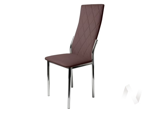 Стул Мираж Ромб (опоры хром/велутто 36 (какао)