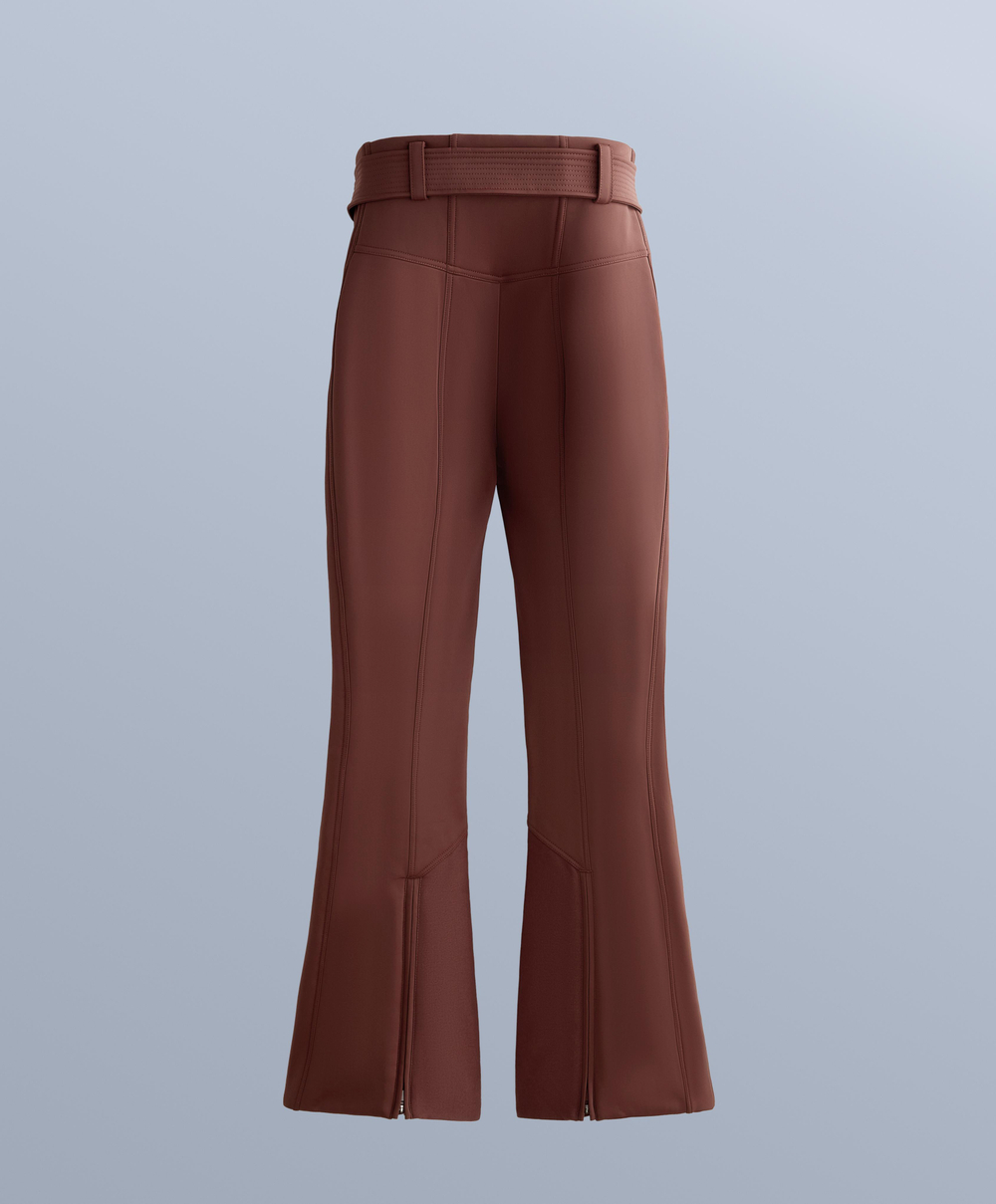 OYSHO Водонепроницаемые расклешенные эластичные брюки SKI с высокой посадкой, терракотовый