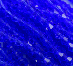 ББ018НН4 Хрустальные бусины "биконус", цвет:светло-синий прозрачный, размер 4 мм, кол-во: 95-100 шт.