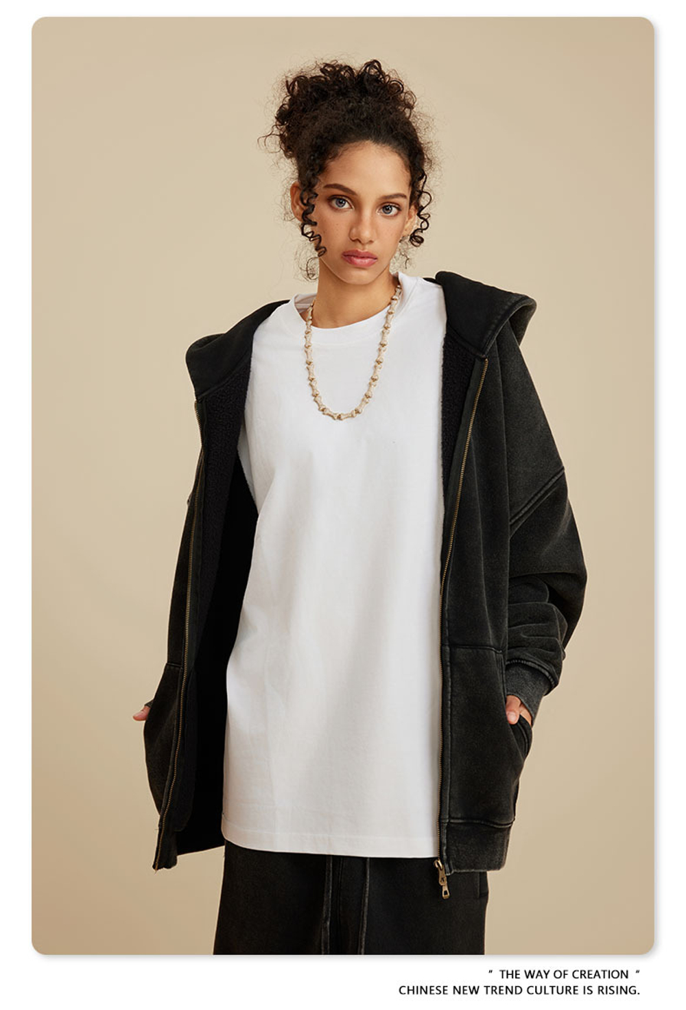 Женский американский модный брендовый костюм с эффектом потёртости и капюшоном,бархатная толстовка с двойной молнией