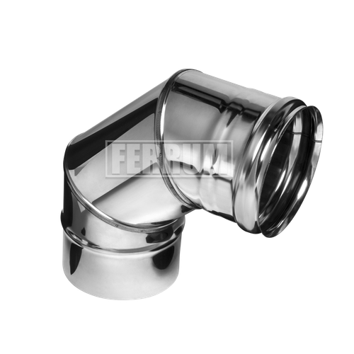 Колено для дымох. 90*130 (НЕРЖ.) 4107