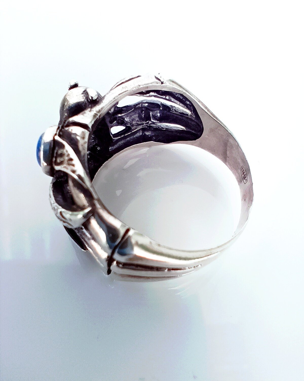 Кольцо Эстерелла, серебро 925 проба, оксидирование, опал синтетический/Ф