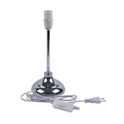 UML-B309 E14 CHROME-DARK BLUE Светильник настольный декоративный под лампу Е14. 40W. Механический выключатель. Хром-Темно-синий. ТМ Uniel