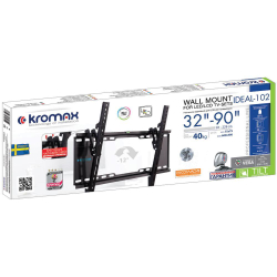 Кронштейн для ТВ Kromax IDEAL-102 Vesa до 600x400 32-90' max 40кг black
