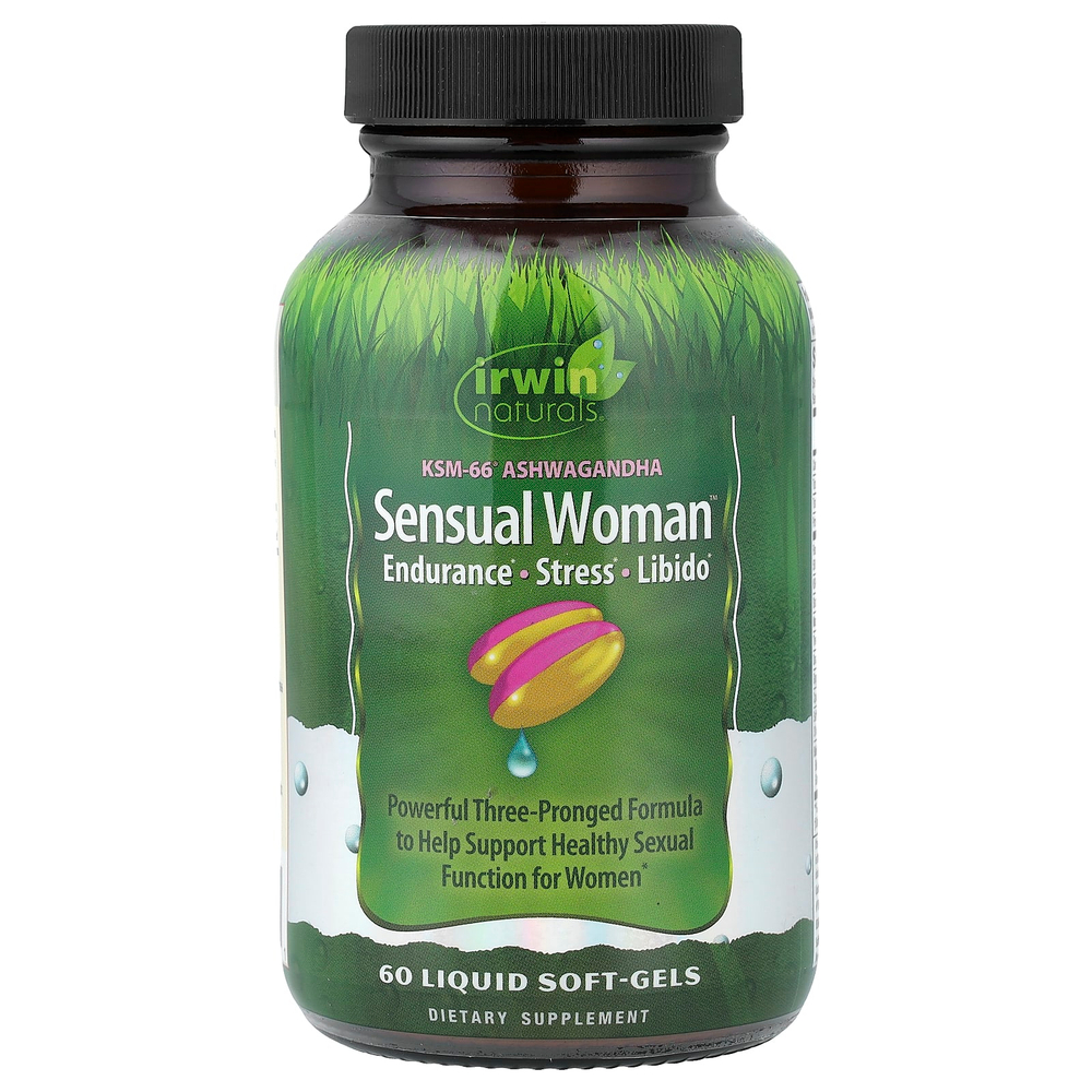Irwin Naturals, Sensual Women™, выносливость, стресс и либидо, 60 желатиновых капсул