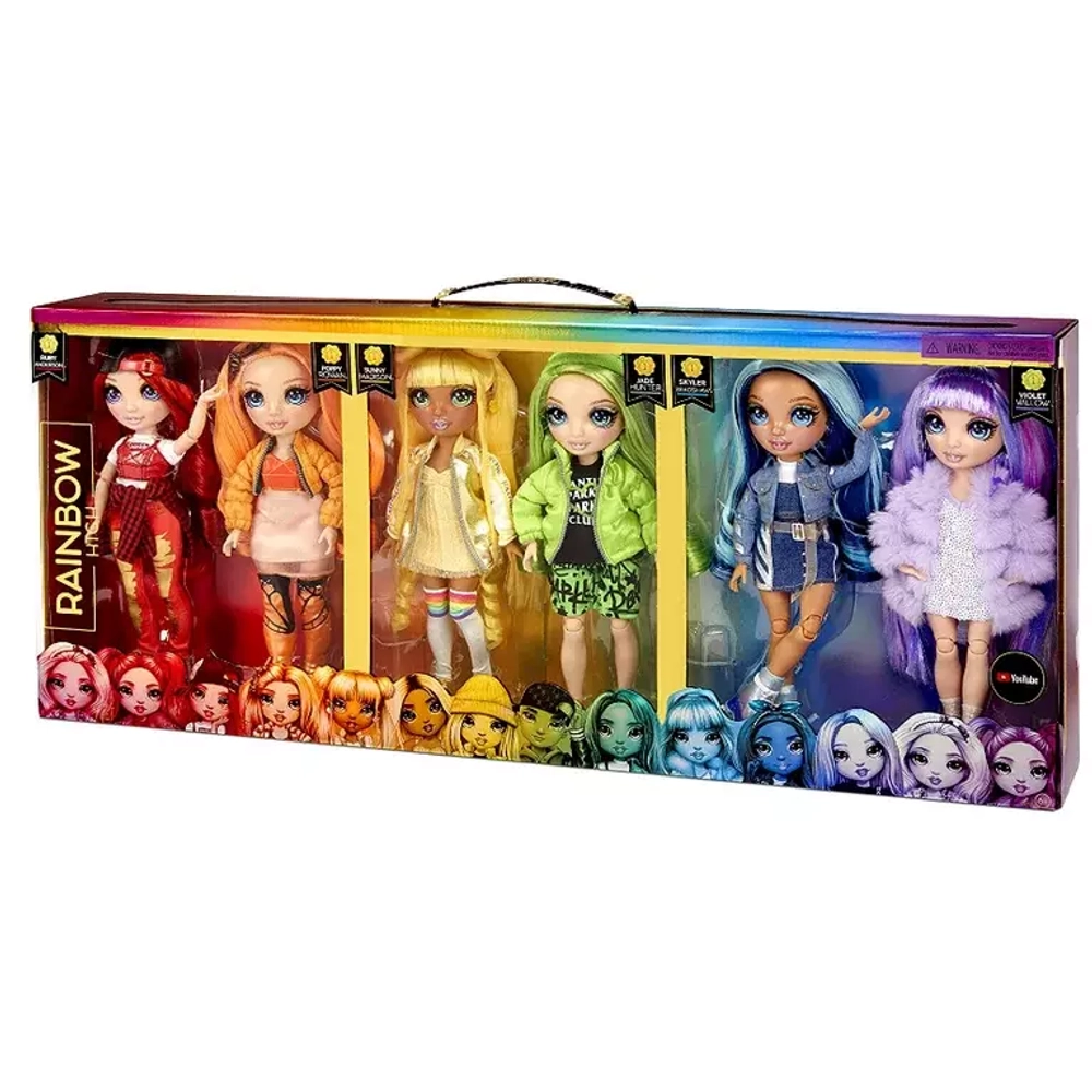 Набор из 6 кукол Rainbow High Junior Mega Pack