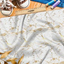 Ткань сатин золотистый мрамор