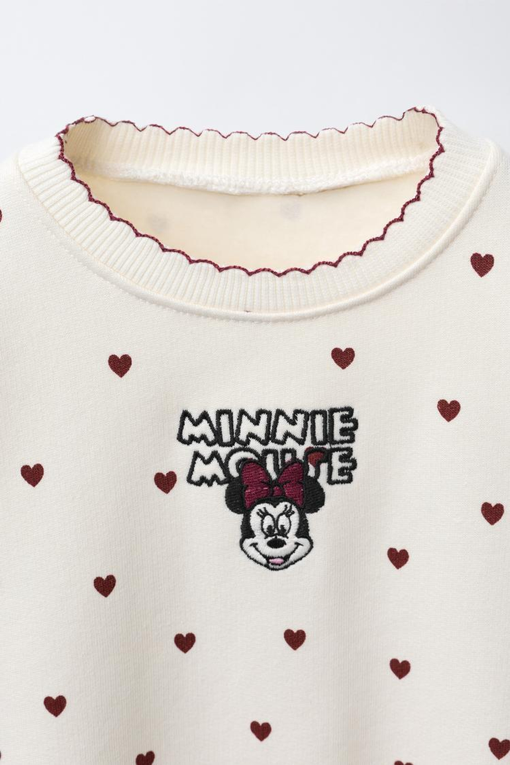 ZARA КОМБИНИРОВАННОЕ ПЛАТЬЕ MINNIE MOUSE © DISNEY, ЭКРЮ