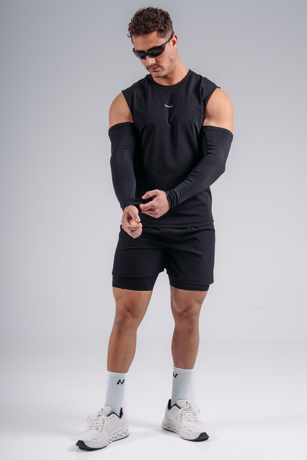 Шорты Double-Layer Training Shorts PRIMALL 878 Черные