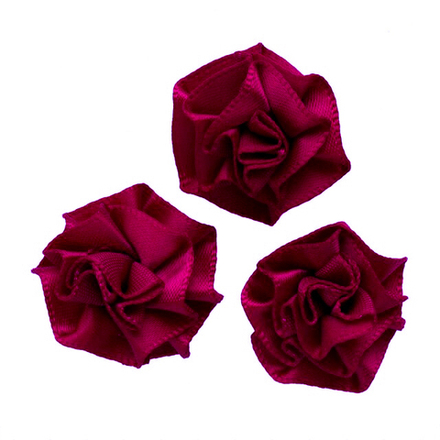 JY100028 Цветок текстильный декоративный, 2,5см, цв.бордо 275