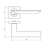 Ручка раздельная K.JK51.ULTRA (ULTRA JK) SN/CP-3 матовый никель/хром