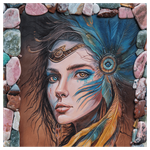 Картина из кожи «Шаманка»