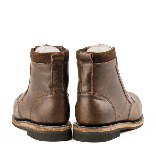 Унты-ботинки мужские из кожи теленка