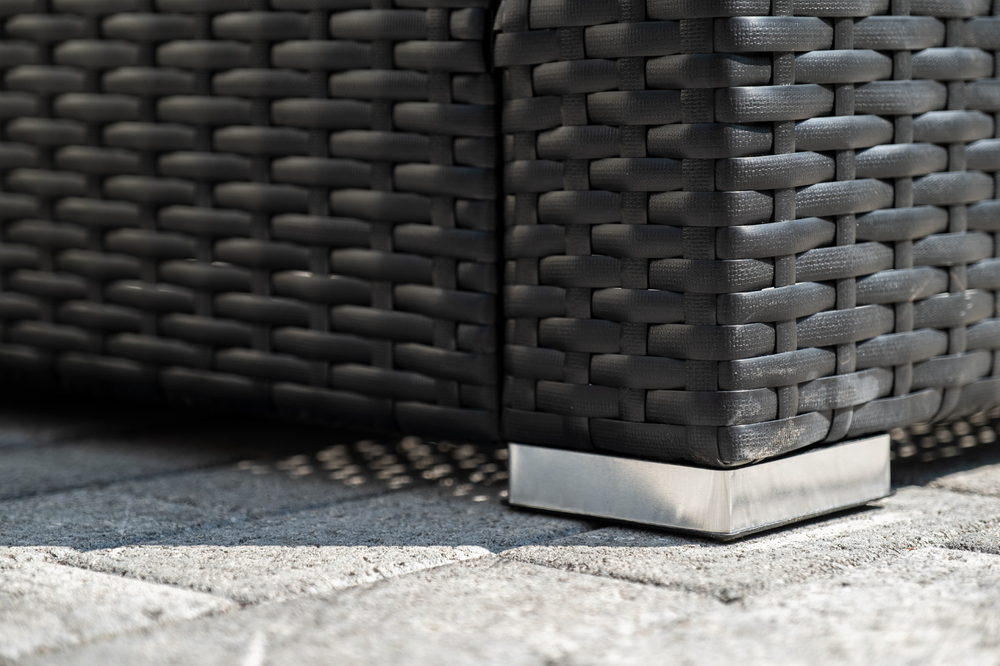 "Даллас" лаунж-зона из искусственного ротанга на 5 персон, цвет черный