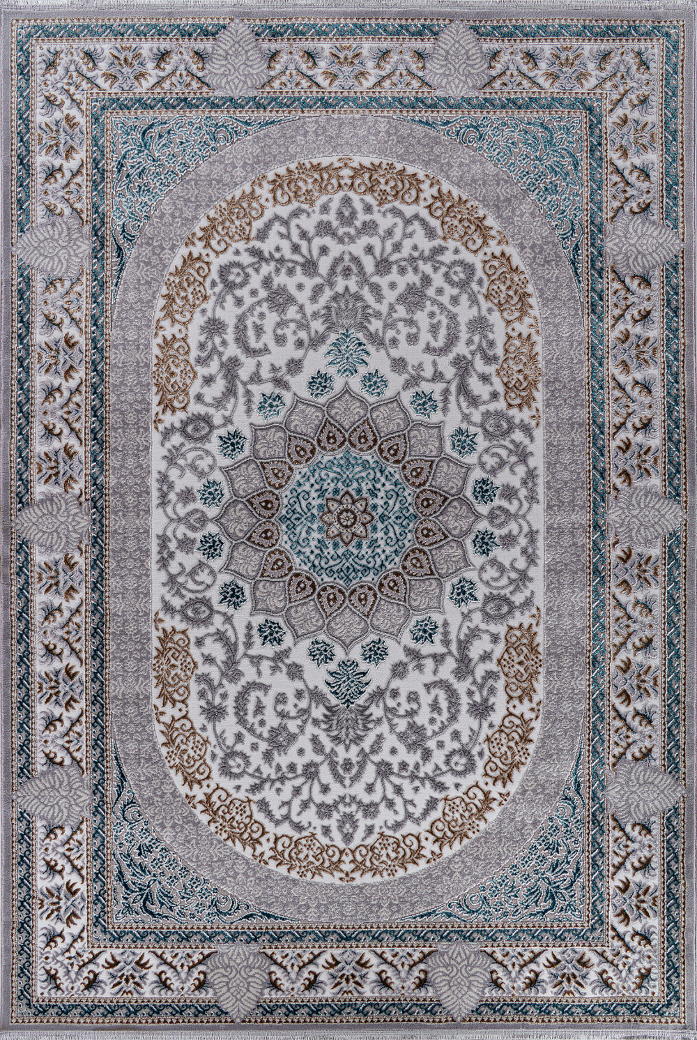 Ковер F638 - GREEN-BLUE - Прямоугольник - коллекция HALIF размер 200*300 см