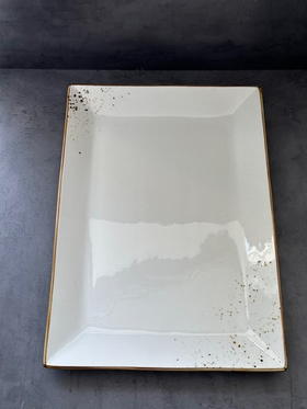 Блюдо прямоугольное 35*25 см, фарфор, серия "Элеганс" "The Sun"