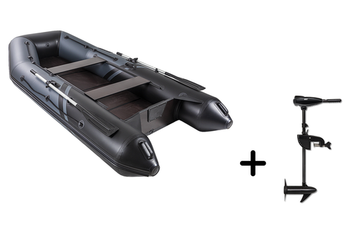 Броня-320 СК графит-черный + BST 40 L (комплект лодка + электромотор)