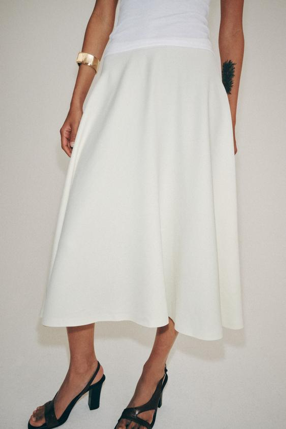 ZARA ЮБКА МИДИ — ZW COLLECTION, ЭКРЮ