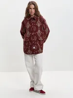 Рубашка Kefirmykifer в этностиле бордовая