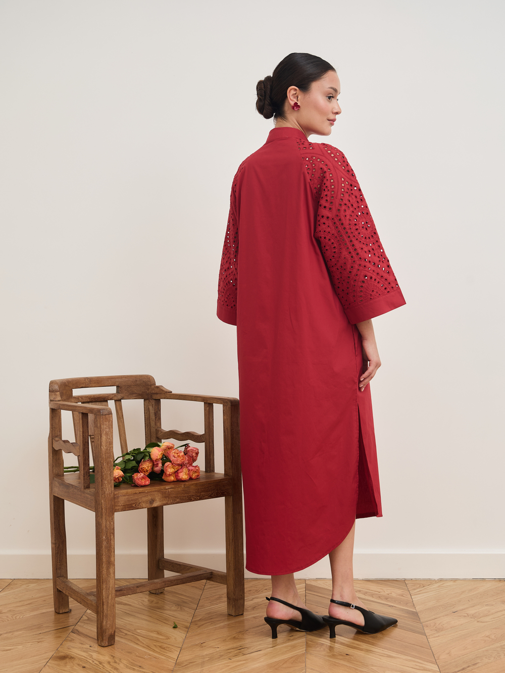 Платье кимоно ажурное