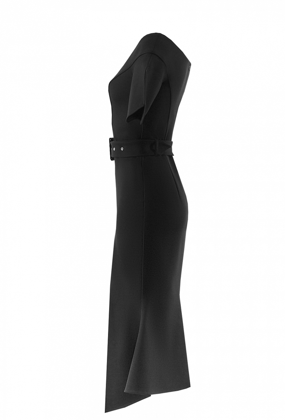 Трикотажное платье чёрное 23-01-20 SS