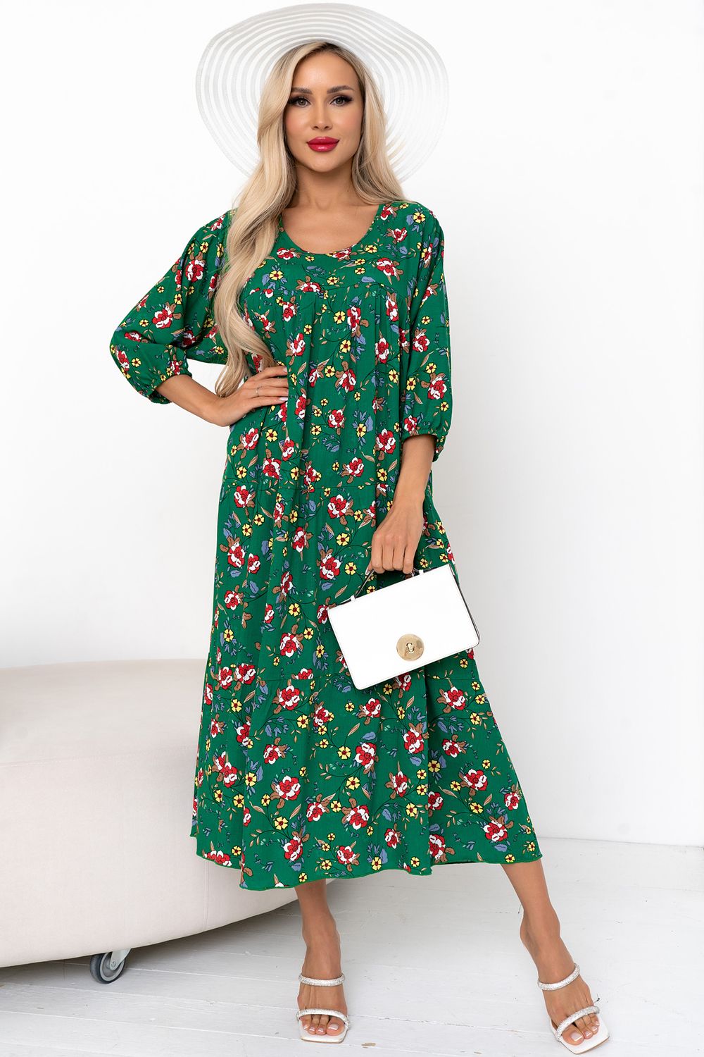 Платье Серенада (зеленый)-54р-р Р11-1044/20 Nikol