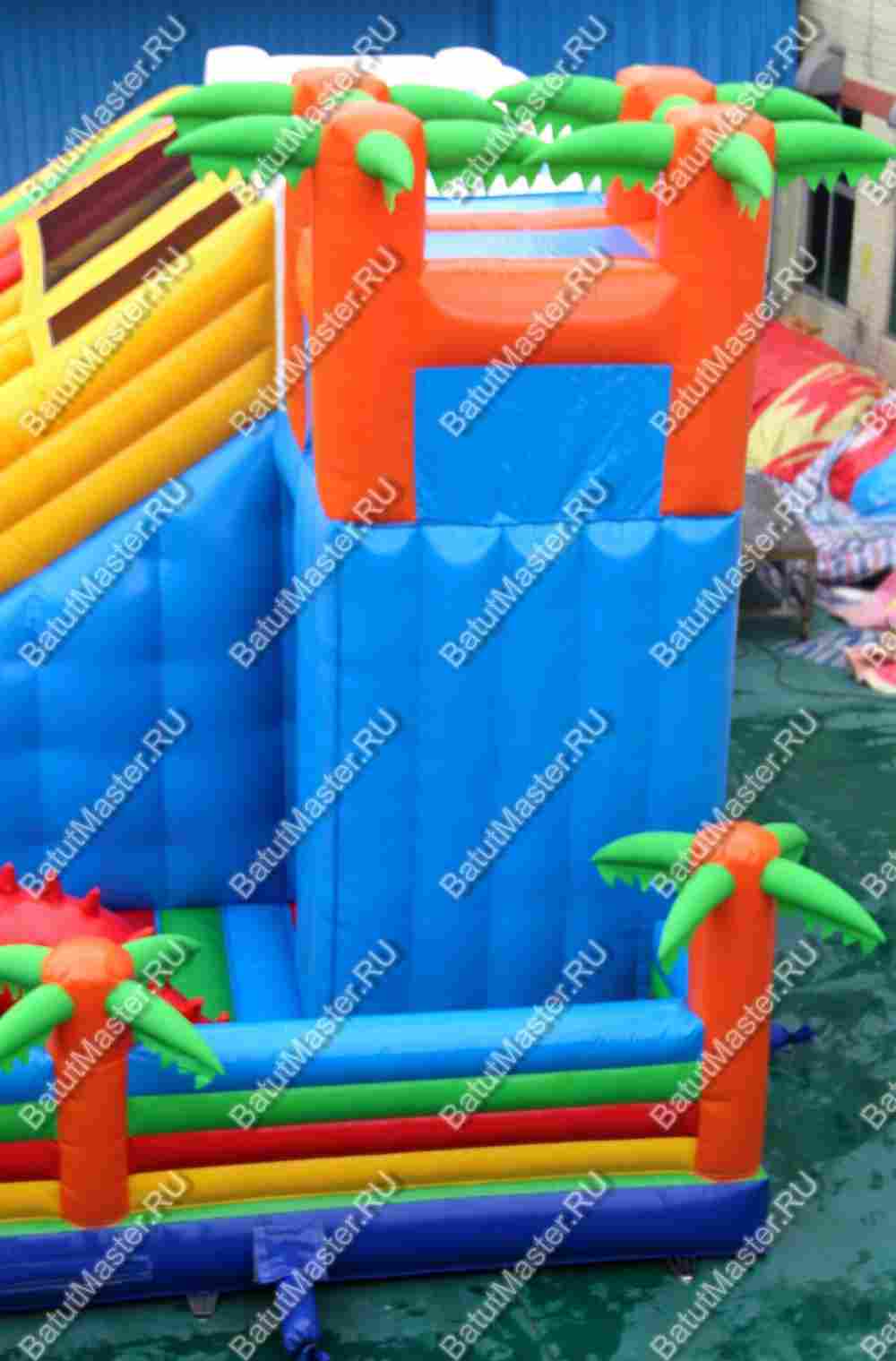 Надувной батут горка "Парк Юрского периода"