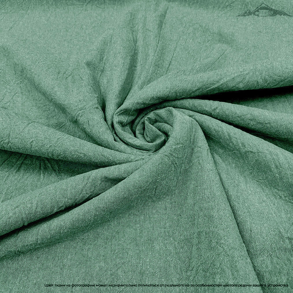 Вареный (стираный) хлопок, цв.Зелено-серый меланж | ш.250 см | 145 г/м² | хлопок-100%