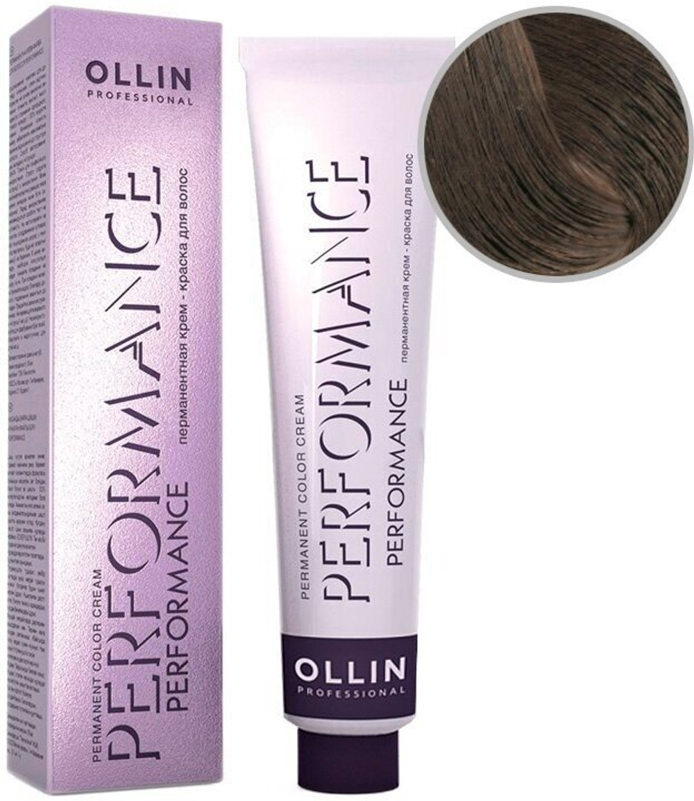 OLLIN PERFORMANCE 5/0 светлый шатен 60мл Перманентная крем-краска для волос