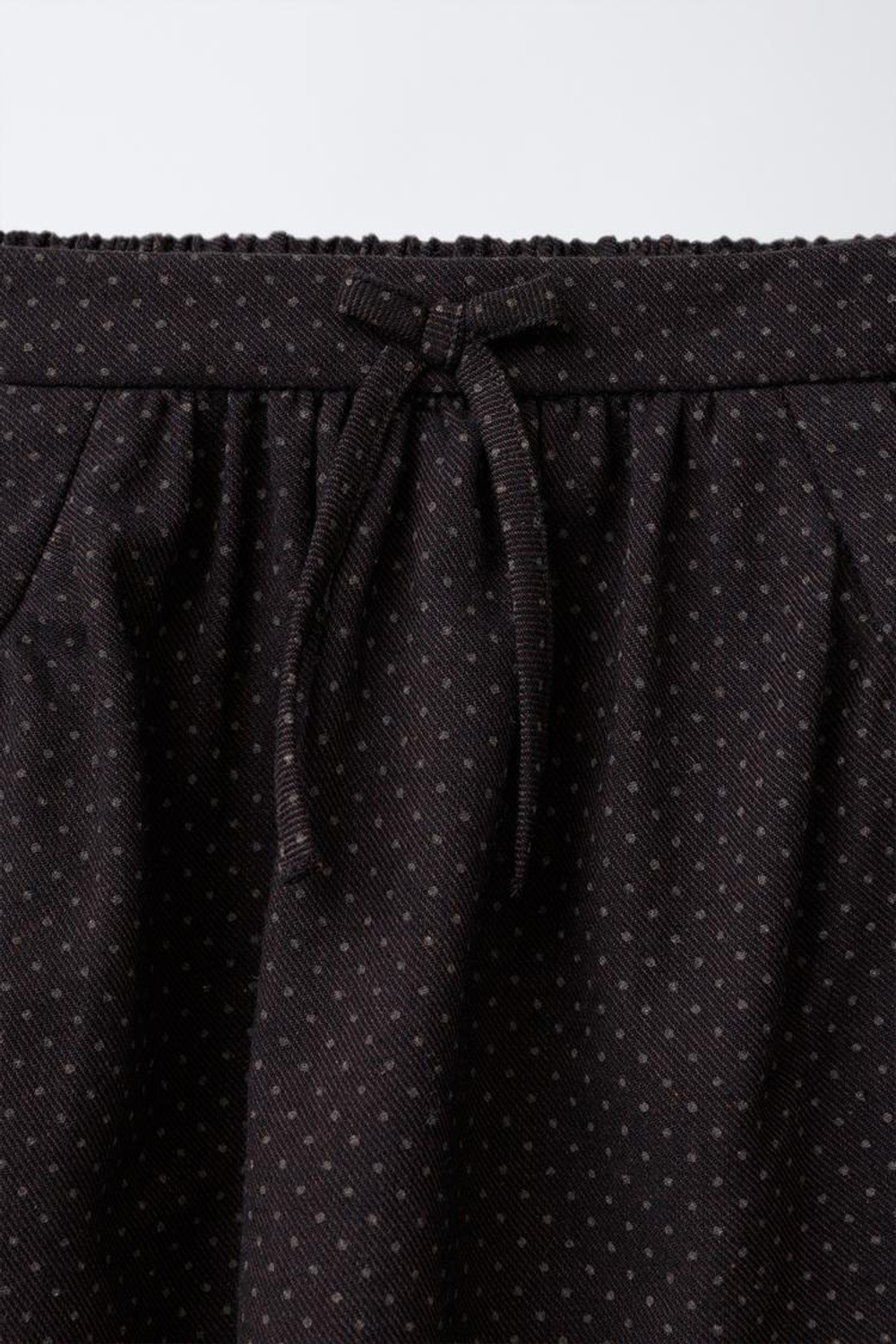 ZARA ЮБКА-ШОРТЫ В ГОРОШЕК, КОРИЧНЕВЫЙ